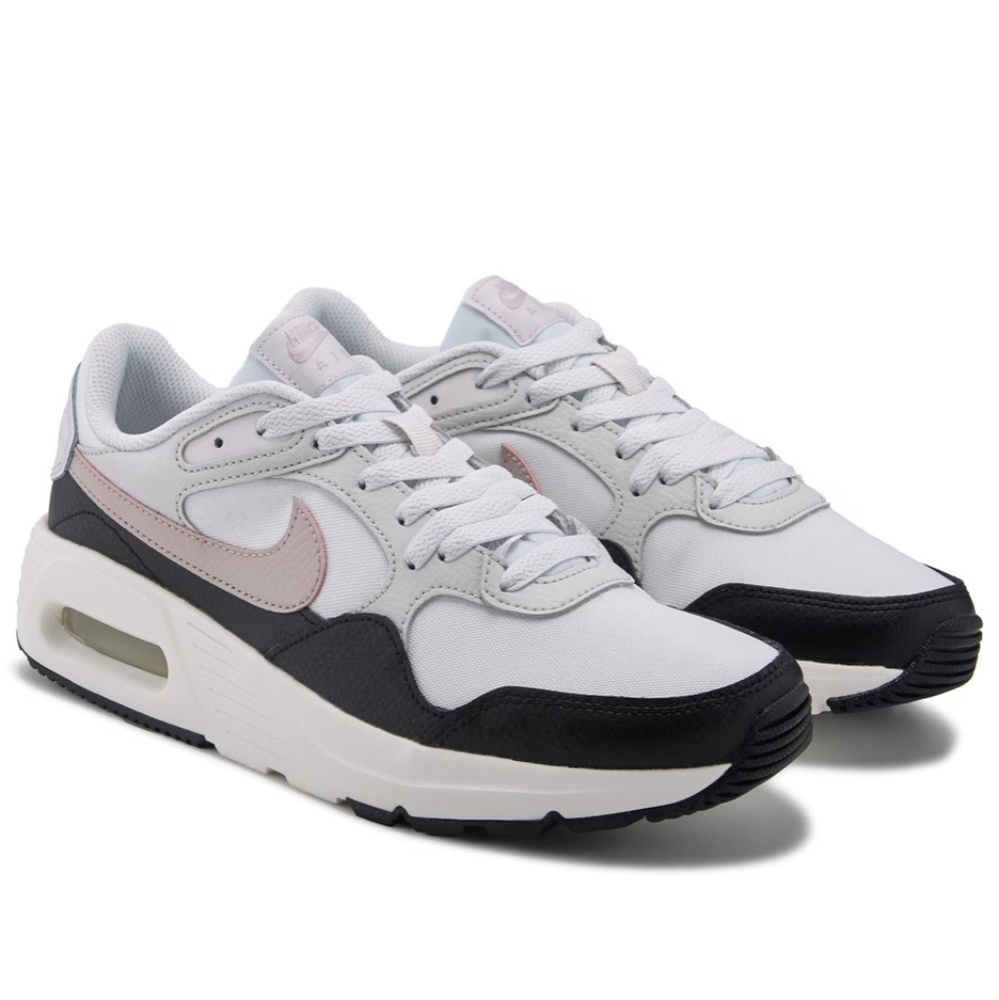 Nike Women’s Air Max Sneakers in White, Black, and Light Pink